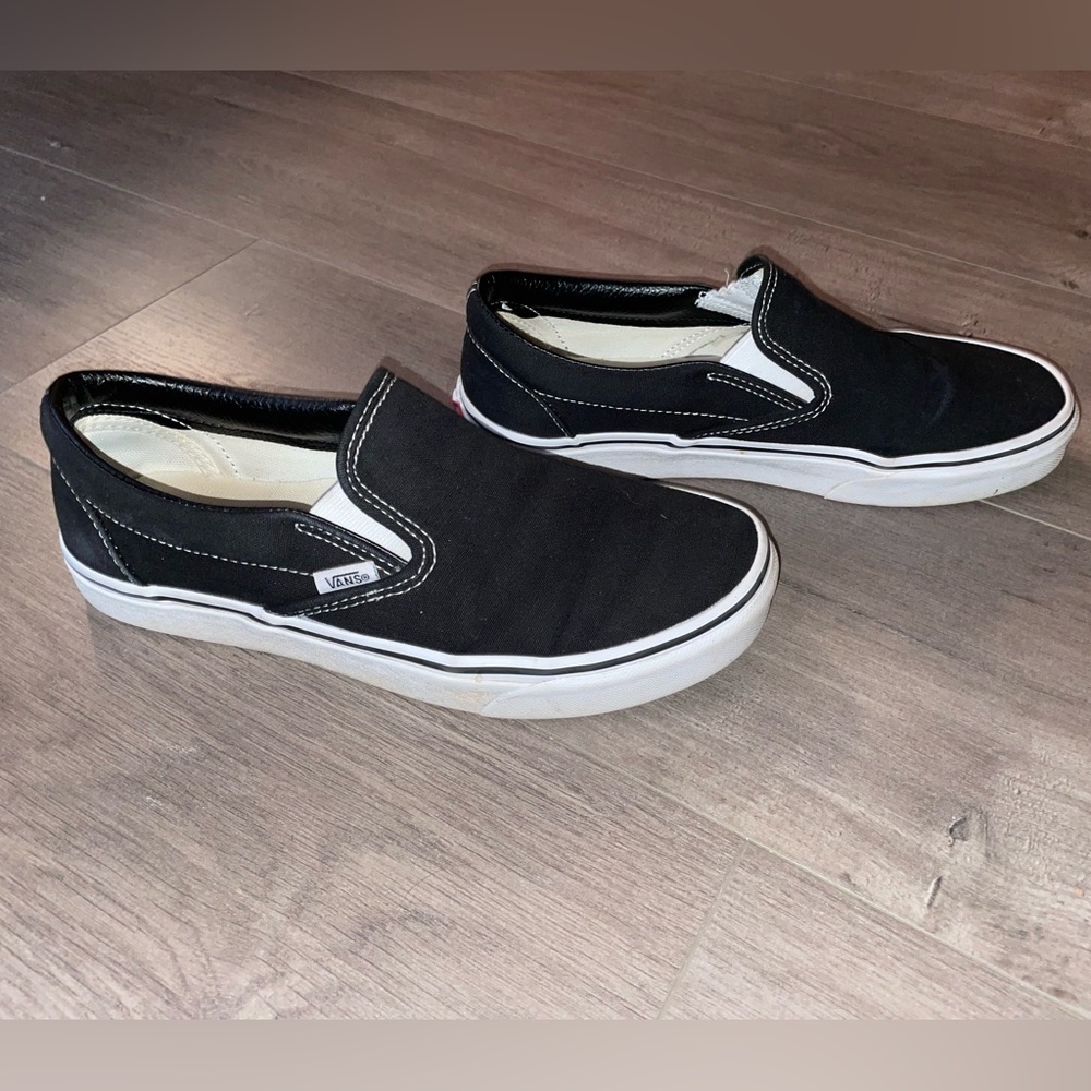 Black slip on Vans
